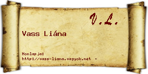 Vass Liána névjegykártya